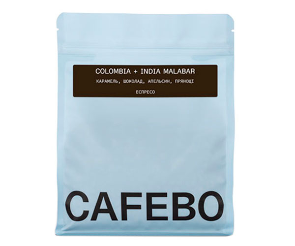 Кава CafeBoutique Colombia Supremo+India Malabar AA у зернах 1000 г