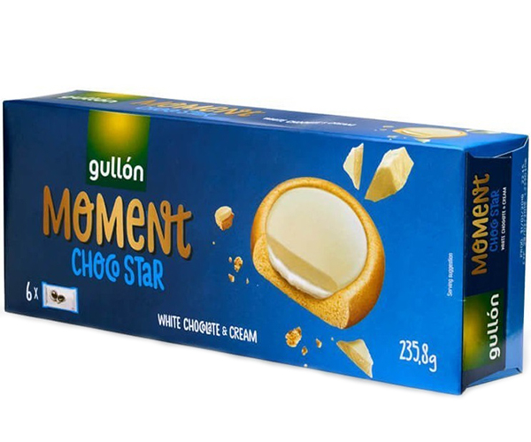 

Печенье GULLON MOMENT ChocoStar с белым шоколадом 235 г (8410376051179)