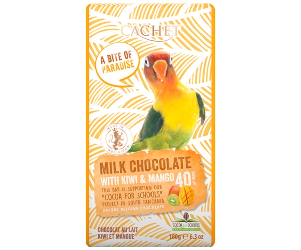 

Молочный шоколад Cachet Tanzania Milk 40% Kiwi-Mango 180 г