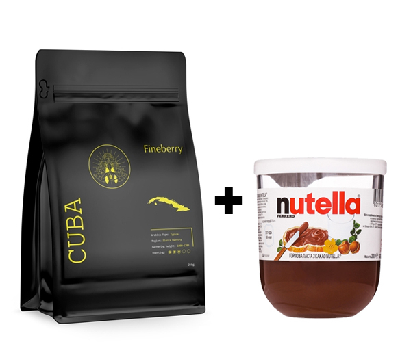 

Набор Fineberry Cuba молотый 250 г + Nutella 200 г