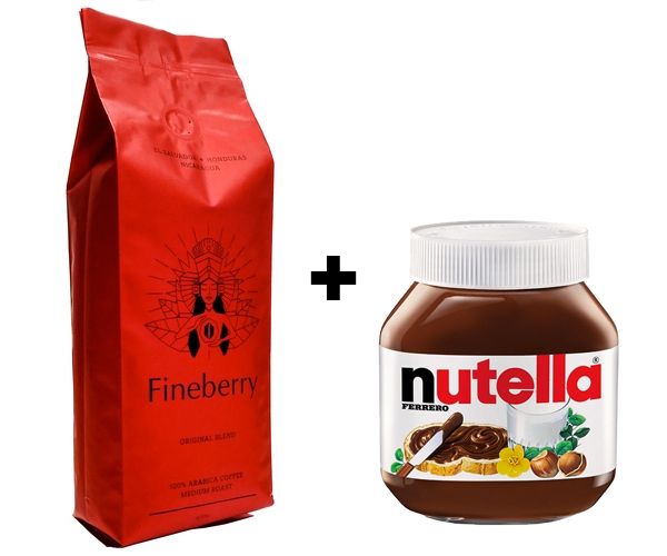 

Набор Fineberry Original Blend в зернах 500 г + Nutella 350 г