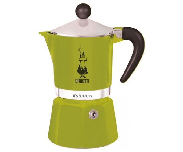 Гейзерная кофеварка Bialetti Rainbow Green на 6 порций 270 мл
