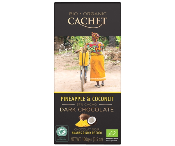 

Черный шоколад Cachet Dark 57% Coconut & Pineapple Tanzania origin 100 г