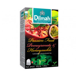 Черный чай Dilmah Passion Fruit & Pomegranate в пакетиках 20 шт