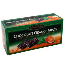 Черный шоколад Maitre Truffout Chocolate Orange Mints 200 г