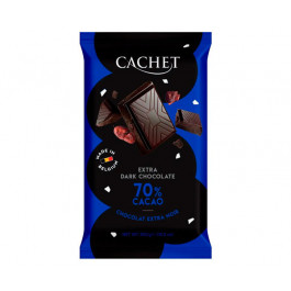 Экстра черный шоколад Cachet 70% какао 300 г