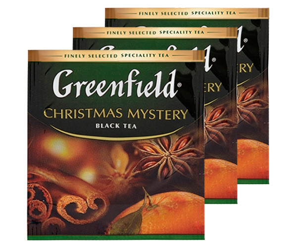 Черный чай Greenfield Christmas Mystery - Рождественская мистерия в пакетиках 100 шт - фото-1