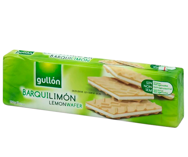 Вафли GULLON Barquilimon с лимонным кремом 150 г - фото-1