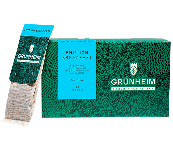 Черный чай Grunheim English Breakfast в пакетиках 20 шт - фото-1