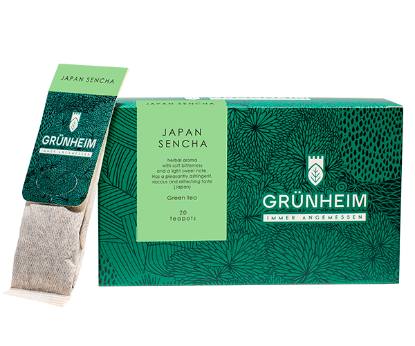 Зеленый чай Grunheim Japan Sencha в пакетиках 20 шт - фото-1