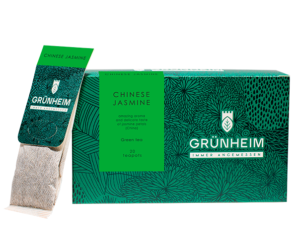 Зеленый чай Grunheim Chinese Jasmine в пакетиках 20 шт - фото-1