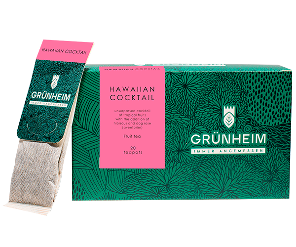 Фруктовый чай Grunheim Hawaiian Cocktail  в пакетиках 20 шт - фото-1