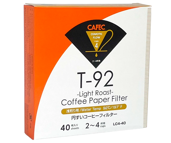 Бумажные фильтры CAFEC Light Roast Cup4 белые 40 шт - фото-1
