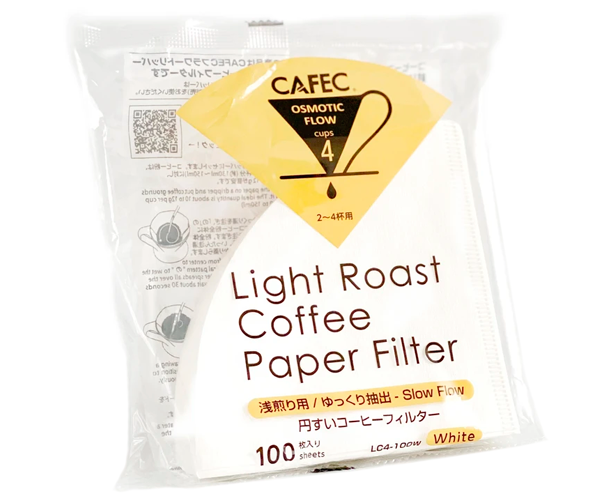 Бумажные фильтры CAFEC Light Roast Cup4 белые 100 шт - фото-1