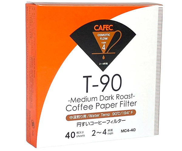 Бумажные фильтры CAFEC Medium-Dark Roast Cup4 белые 40 шт - фото-1