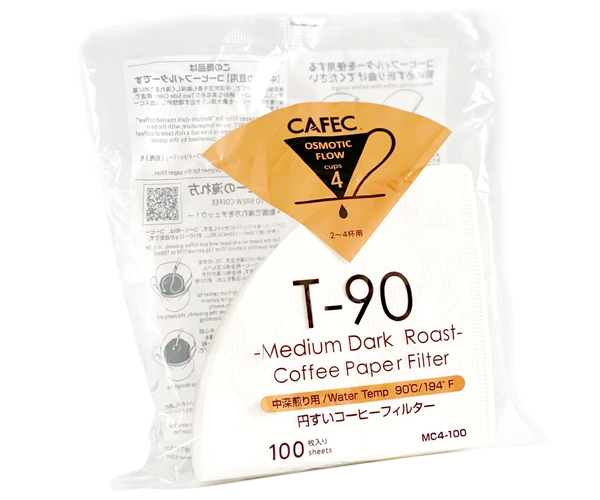 Бумажные фильтры CAFEC Medium-Dark Roast Cup4 белые 100 шт - фото-1