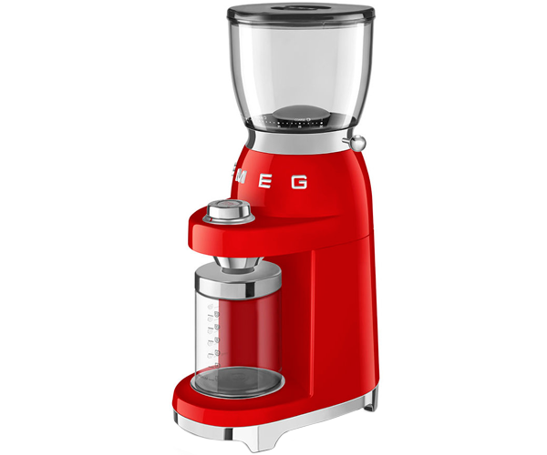 Кофемолка электрическая SMEG CGF01RDEU красная особенности