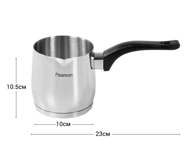 Турка стальная Fissman 810 мл для индукционной плиты - фото-3