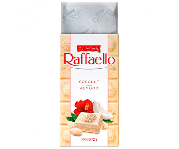Белый шоколад Ferrero Raffaello с миндалем и кокосовой стружкой 90 г - фото-2
