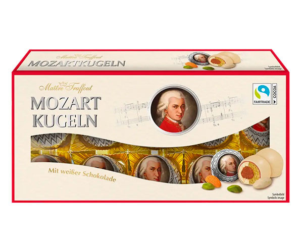 Конфеты Henry Lambertz Mozart Kugeln в белом шоколаде 200 г