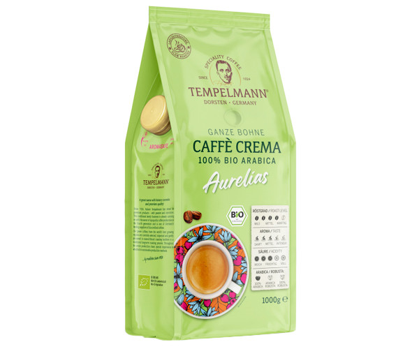 Кофе Tempelmann Aurelias Caffe Crema в зернах 1 кг - фото-2
