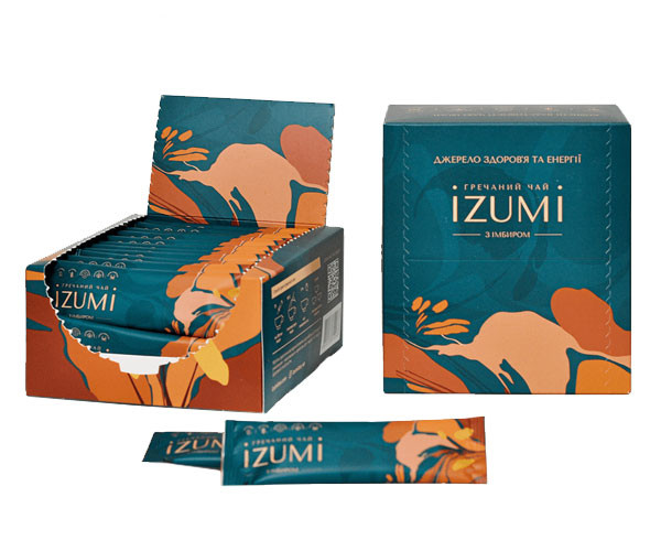Гречишный чай Izumi Tea с имбирем в стиках 25*5 г - фото-2