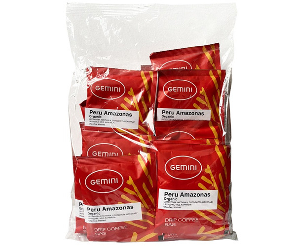 Дрип-кофе Gemini Peru Amazonas Organic 20 шт купить