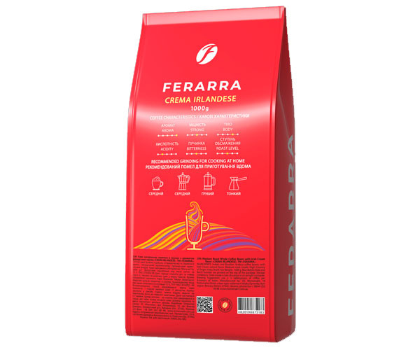 Кофе Ferarra Crema Irlandese в зернах 1 кг фото
