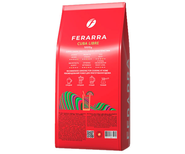 Кофе Ferarra Cuba Libre в зернах 1 кг фото