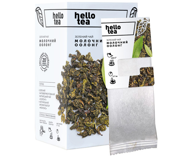 Зеленый чай Hello Tea Молочный Оолонг фильтр-пак 20 шт - фото-1