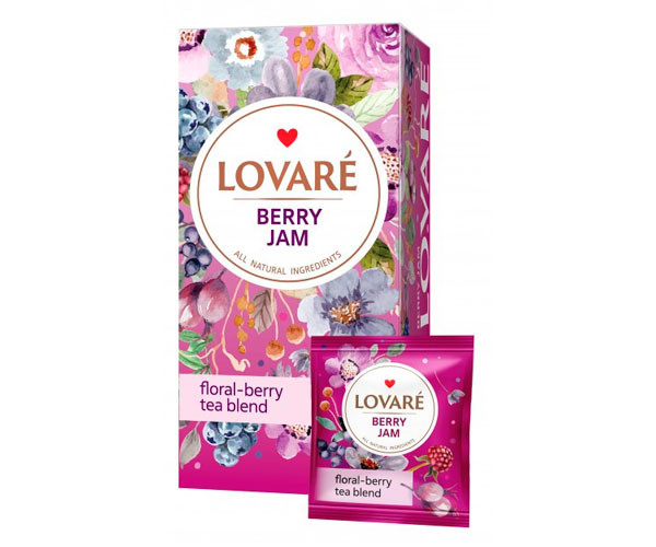 Цветочный чай Lovare Ягодный Джем в пакетиках 24 шт - фото-2