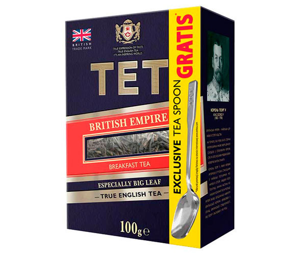 Черный чай ТЕТ British Empire 100 г + ложка - фото-1