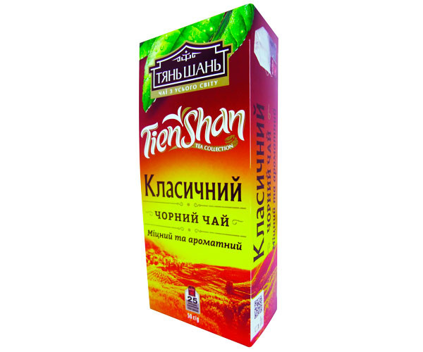 Черный чай Тянь Шань Классический в пакетиках 25 шт, цена 40 грн ...