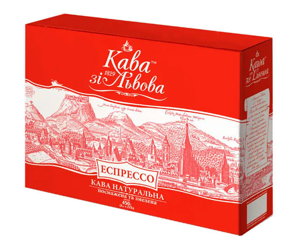 Кофе Кава зі Львова Еспресо молотый 450 г - фото-1