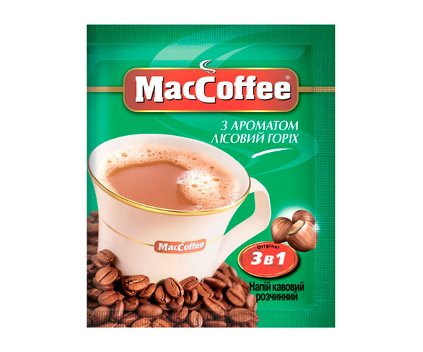 Кофе MacCoffee 3 в 1 Лесной Орех 20 шт - фото-2