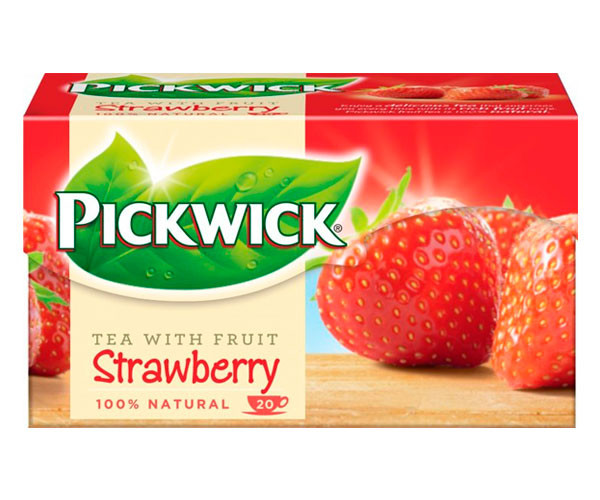 Черный чай Pickwick Strawberry в пакетиках 20 шт - фото-1