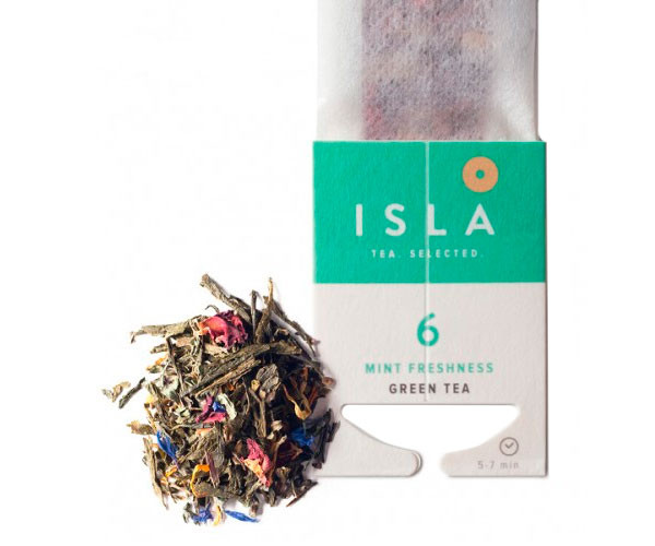 Зеленый чай ISLA №6 Мятная свежесть в пакетиках 10х2,4 г - фото-1