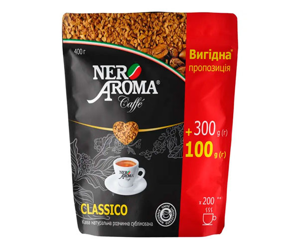 Кофе Nero Aroma Classico растворимый 400 г - фото-1
