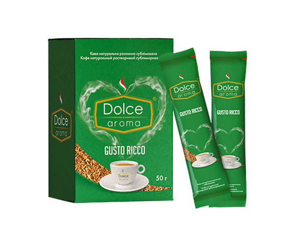Кофе Dolce Aroma Gusto Ricco растворимый в стиках 25 шт - фото-1