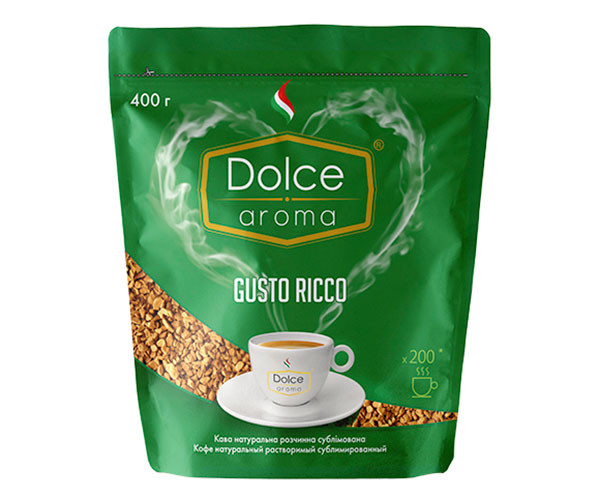 Кофе Dolce Aroma Gusto Ricco растворимый 400 г - фото-1