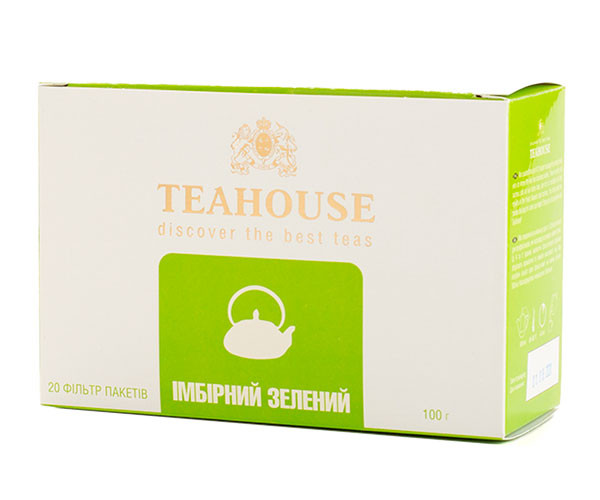 Зеленый чай Teahouse Имбирный в пакетиках 20 шт