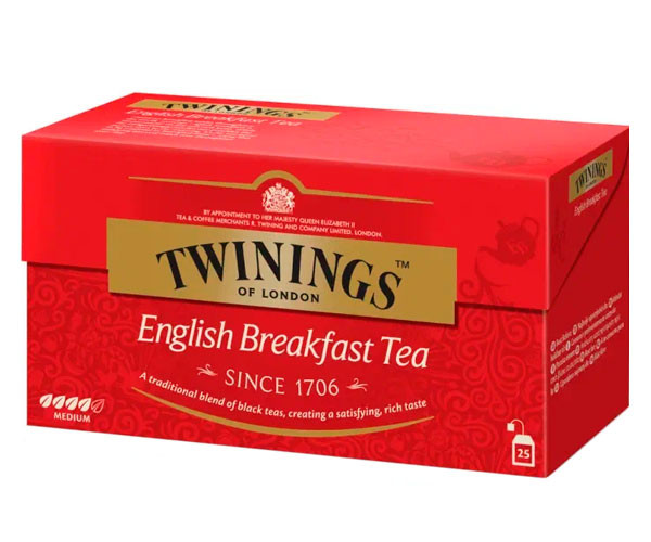 Черный чай Twinings English Breakfast в пакетиках 25 шт