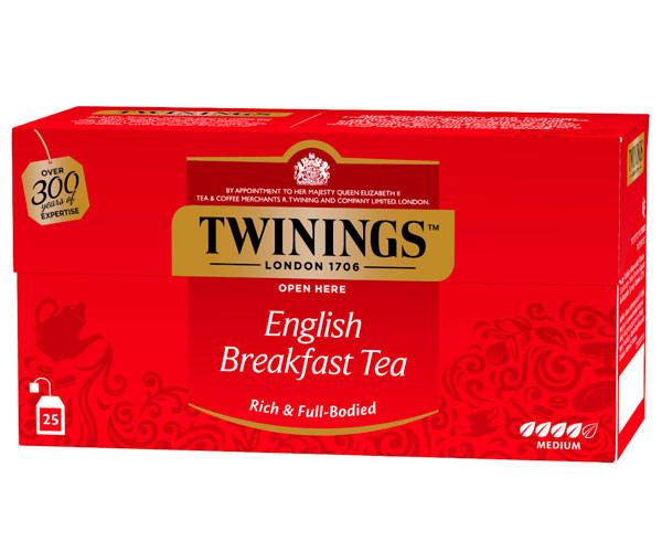 Черный чай Twinings English Breakfast в пакетиках 25 шт
