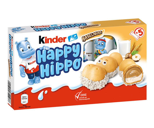 Печенье Kinder Happy Hippo с ореховой начинкой 5х20,7 г