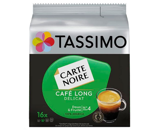 Кофе в капсулах Tassimo Carte Noir Cafe Long Delicate 16 шт