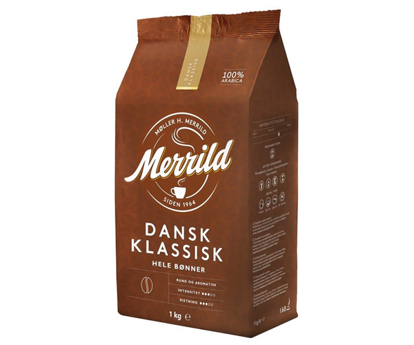 Кофе Lavazza Merrild Dansk Klassisk в зернах 1 кг фото