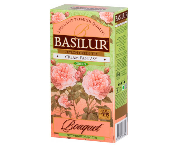 Зеленый чай Basilur Кремовая фантазия в пакетиках 25х1,5 г