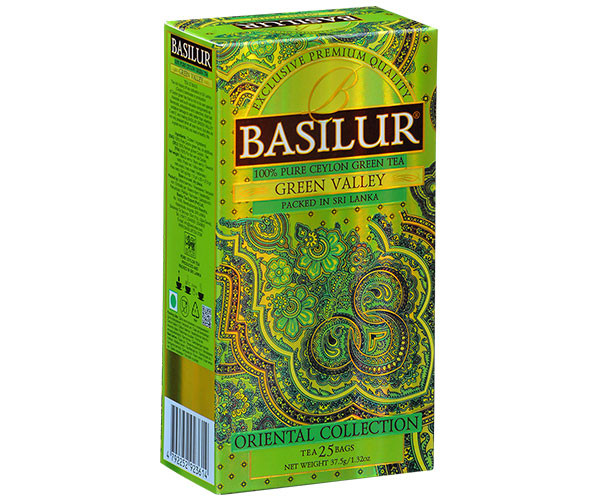 Зеленый чай Basilur Зеленая долина в пакетиках 25х1,5 г