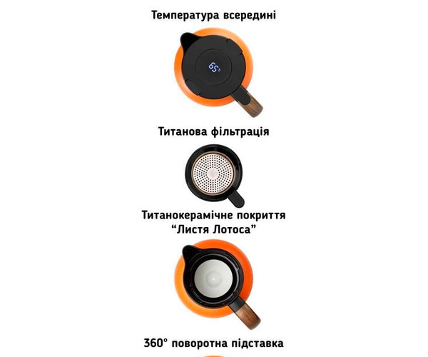 Термос Sama Doyo Nova оранжевый 1,5 л  фото
