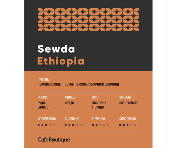 Кофе CafeBoutique Ethiopia Sewda зернах 250 г фото